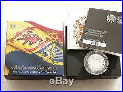 2015 Royal Arms Piedfort £1 One Pound Silver Proof Coin Box Coa Fifth Portrait