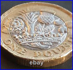 2016 £1 Coin With Multiple Minting Errors Rare