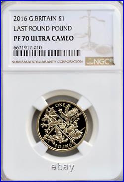 2016 £1 Proof LAST ROUND ONE POUND Coin NGC PF70 Great Britain UK