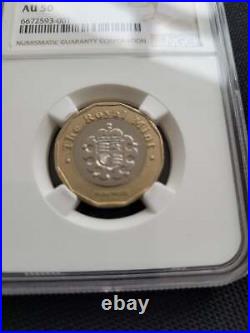 2016 £1 one pound Trial coin 12 sided Bi Mettalic NGC AU 50 Rare very few minted