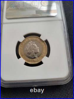 2016 £1 one pound Trial coin 12 sided Bi Mettalic NGC AU 50 Rare very few minted