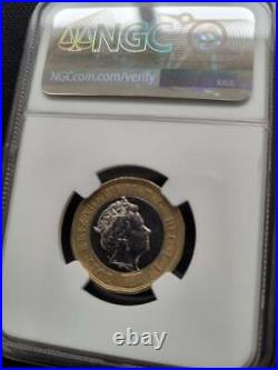 2016 £1 one pound Trial coin 12 sided Bi Mettalic NGC AU 50 Rare very few minted