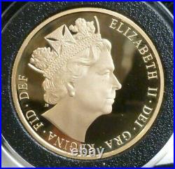 2016 22ct Gold Proof Five Pound £5 coin 1 Year Portrait Design Queens 90th boxed