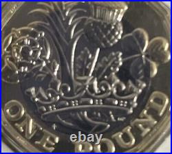 2016 2x £1 BU Farewell and Nations of the Crown Rare wiv cross inlet mint mark