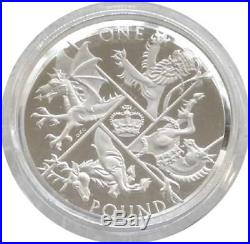 2016 Last Round Pound Piedfort £1 One Pound Silver Proof Coin Box Coa