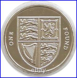 2016 Royal Shield of Arms BU £1 One Pound Coin Uncirculated Fifth Portrait