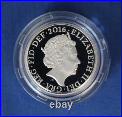 2016 Silver Piedfort Proof £1 coin Last Round Pound in Case with COAs