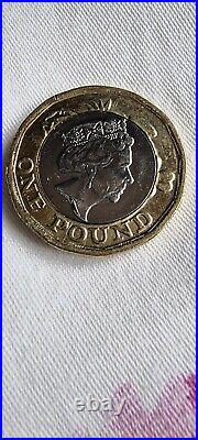 2016 Twelve Sided Error 1 Pound Coin Queens Head On Wrong Side