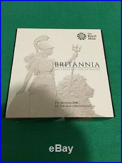 2016 Uk Britannia 5oz Solid Silver Proof Coin £10 One Ounce Ten Pound Royal Mint
