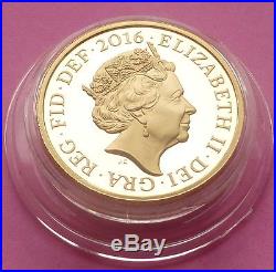 2016 Uk Gold Proof £1 One Pound Coin Last Round Pound