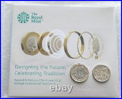 2017 2016 Farewell and Nations of the Crown Privy BU £1 One Pound 2 Coin Set