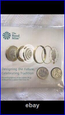 2017 Farewell & Nations Of The Crown 1 Pound Coins In Original Royal Mint Pack