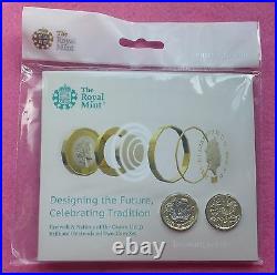 2017 Farewell & Nations Of The Crown Uk £1 Bu Two Coin Set Sealed
