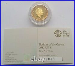 2017 Nations of The Crown Gold Proof One Pound £1 Coin