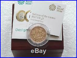 2017 Nations of the Crown £1 One Pound Gold Proof Coin Box Coa
