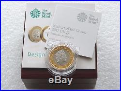 2017 Nations of the Crown 12 Sided £1 One Pound Platinum Proof Coin Box Coa