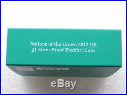 2017 Nations of the Crown Piedfort £1 One Pound Silver Proof Coin Box Coa