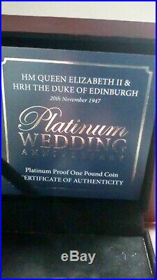 2017 Platinum proof one pound coin wedding anniversary. Limited 995 made