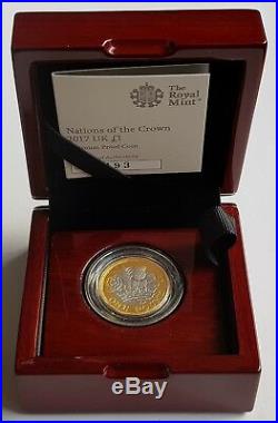 2017 Royal Mint Nations Of The Crown Platinum Proof One Pound Piece £1 Boxed