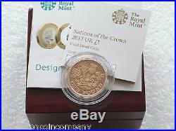 2017 Royal Mint Nations of the Crown £1 One Pound Gold Proof Coin Box Coa