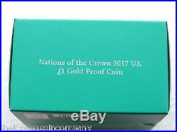 2017 Royal Mint Nations of the Crown £1 One Pound Gold Proof Coin Box Coa