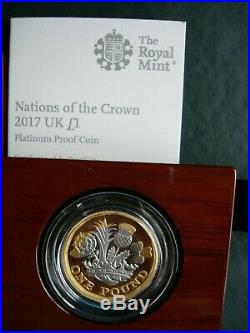2017 Royal Mint Nations of the Crown £1 One Pound Platinum Proof Coin Box + cert