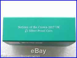 2017 Royal Mint Nations of the Crown £1 One Pound Silver Proof Coin Box Coa