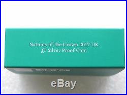 2017 Royal Mint Nations of the Crown £1 One Pound Silver Proof Coin Box Coa