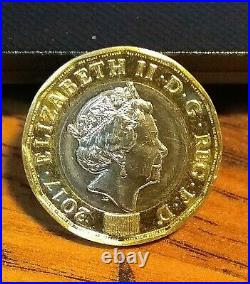 2017 Unique Round £1 Coin With Multiple Mint Errors