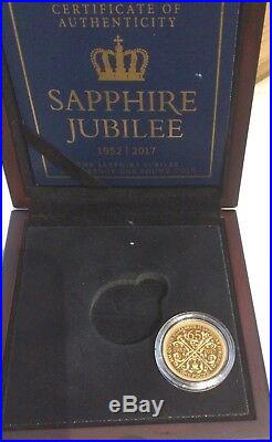 2017 sapphire jubilee gold proof one pound coin boxed with coa # 302