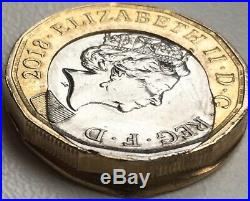 2018 One Pound £1 Coin Minting Huge Error Off Centre Collar Slip Error 2