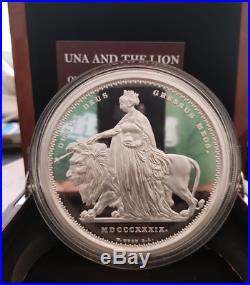 2019 Alderney Proof 999 Silver Kilo One Hundred Pounds £100 Una and the Lion