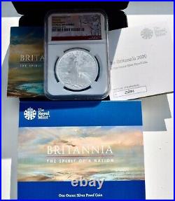 2020 Britannia Silver Proof £2 Two Pound NGC PF70 1oz Spirit of a Nation
