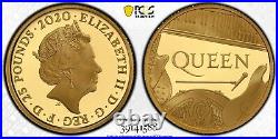2020 Music Legends Queen £25 Pound Gold Proof 1/4oz Coin PCGS PR70 DCAM Britain