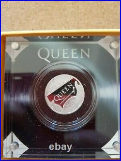 2020 UK'Queen' £1 1/2 oz Silver Proof Coin Print Error on Spec