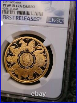 2021 Queens Beasts Completer £100 Pound Gold Proof 1oz Coin
