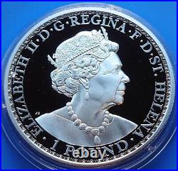 2021 ST HELENA Una and The Lion East India Company £1 Pound Silver Proof Coin