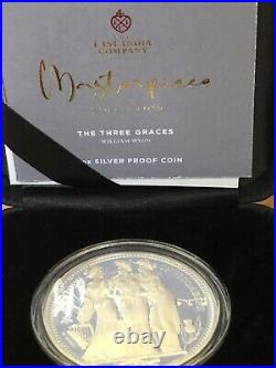 2021 St Helena'The Three Graces' 1oz Silver Proof One Pound withCOA