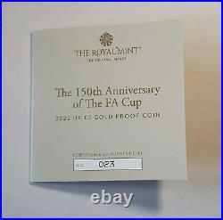 2022 Fa Cup 150th £2 Gold Proof No. 23 Luis Diaz Luke Shaw David Luiz