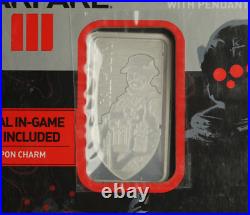 2024 Call of Duty Modern Warfare III 1 oz Silver Bar withPendant Frame PAMP New