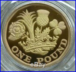 22ct Gold Proof UK £1 One Pound 2017 Nations of the Crown Royal Mint Boxed 17.7g