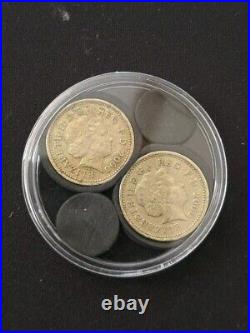 2x 2000 £1 Welsh Dragon Old Round One Pound Coin Rare Collectable Circulated