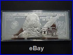 4 Troy Ounces. 999 Silver Bar- 2016 One Hundred Dollar Quarter Pound Silver Note