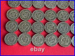 40 Old BRITISH £1 COINS, 16 1995 Welsh Dragons & 24 Celtic Cross, Joblot
