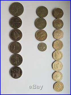 £5 £1 50p 20p 1p 2p 3p 6p 5p COIN Half Penny RARE FIFTY PENCE One Pound Golden