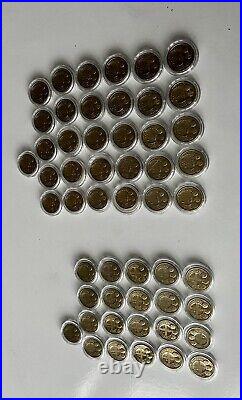 52 Pieces Of Old £1 Uk Capital Cities Coins In Capsules (31 Belfast & 21 London)