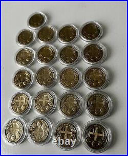 52 Pieces Of Old £1 Uk Capital Cities Coins In Capsules (31 Belfast & 21 London)