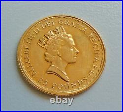 53128696 Goldmünze Britannia 25 Pounds 1987 1/4 oz. GOLD
