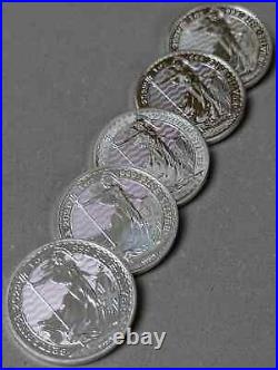 5X Coin Fine Silver 999 1oz Britannia £2 2022 Bullion British Queen Elizabeth