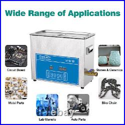 6.5L Ultrasonic Cleaner Timer Watch Jewellery Coins Cleaning Machine With Basket
